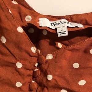Madewell short button up tank
